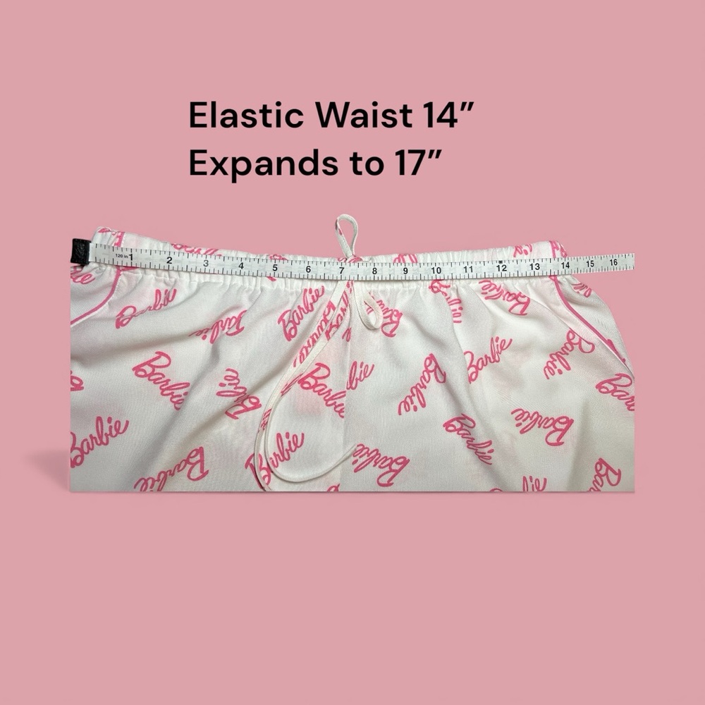 Forever 21, Barbie Logo Print Teen’s Large Pink and White Sleepwear. - Picture 13 of 15